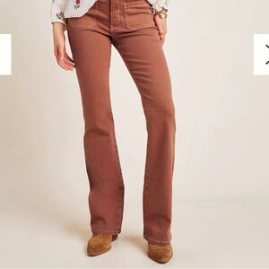 Anthropologie Tan Boot Cut Jeans